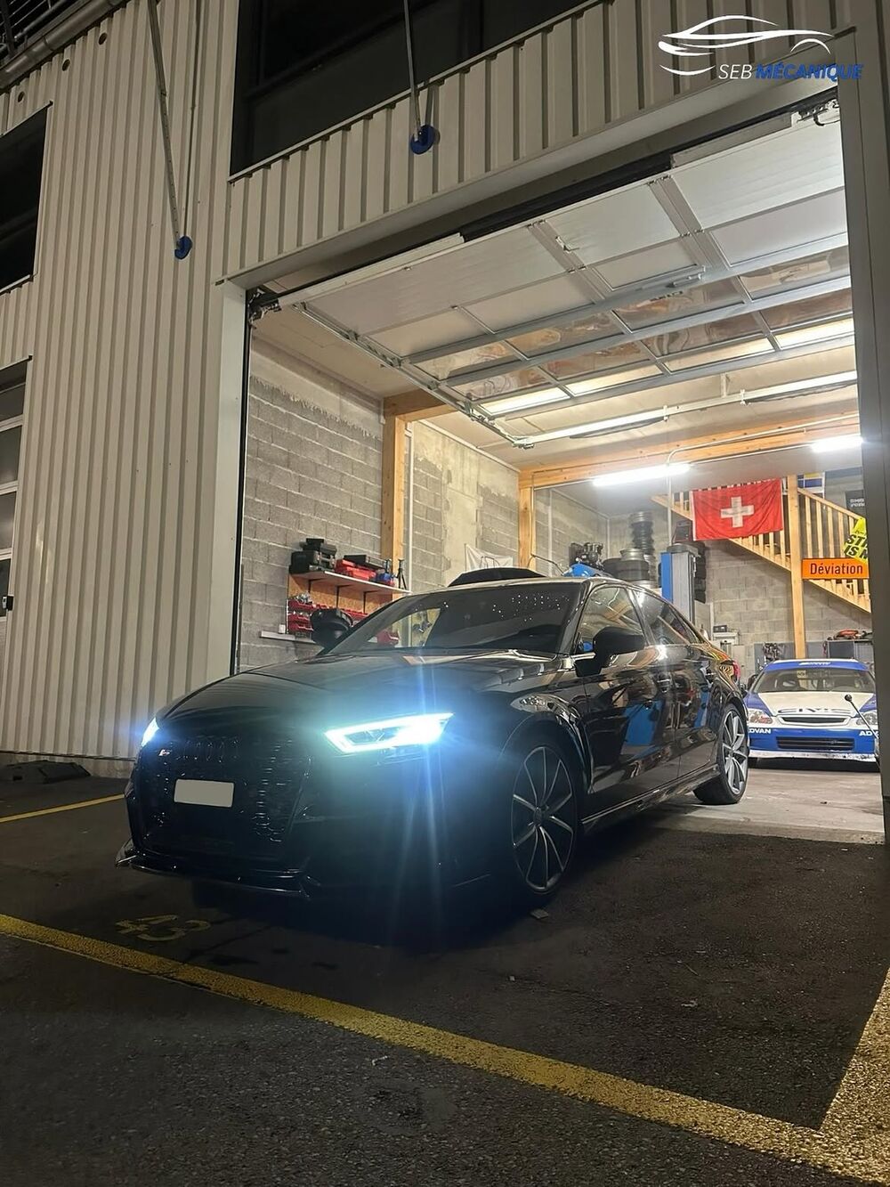 Audi S3 berline, intervention à l'atelier Seb Mécanique à Aigle